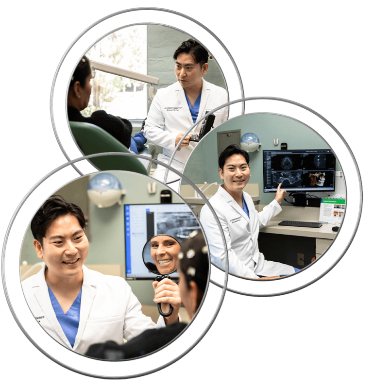 Smiling patient at J.P Prosthodontics after a successful dental visit in Fullerton, CA